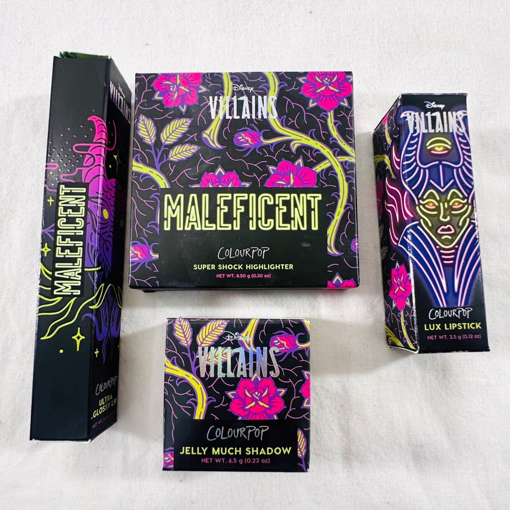 NEW ColourPop‎ Disney Villains Maleficent Makeup Bundle Set RARE Discontinued